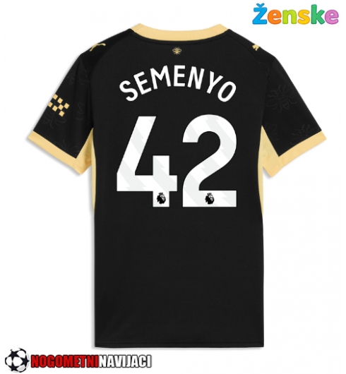 Ženske Nogometnih dresov Manchester City Antoine Semenyo #42 Gostujoči 2026-27 Kratki rokavi Ženske Nogometnih dresov Manchester City Antoine Semenyo #42 Gostujoči 2026-27 Kratki rokavi